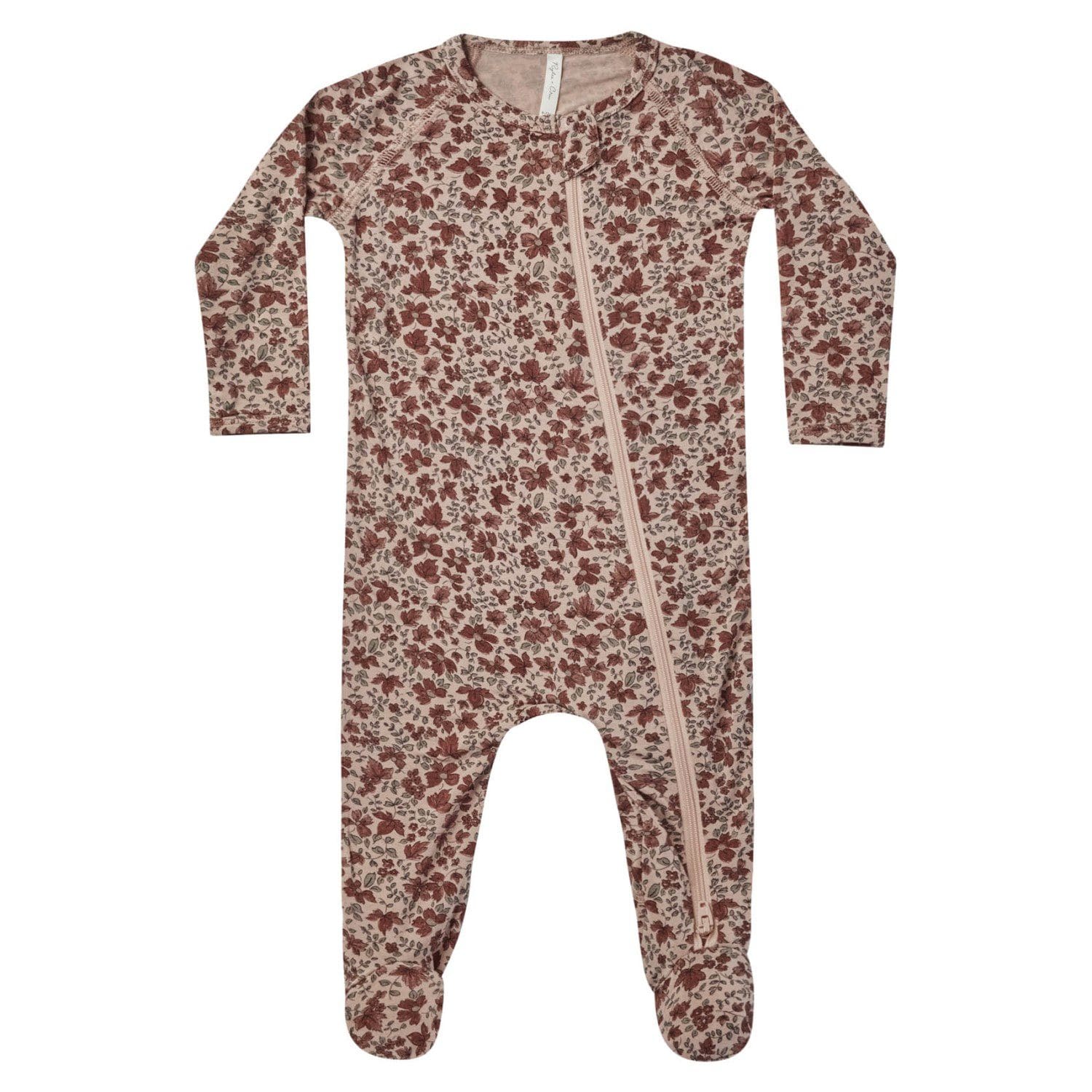 Modal Footed Pajamas | Mahogany Floral – Ivy Babies