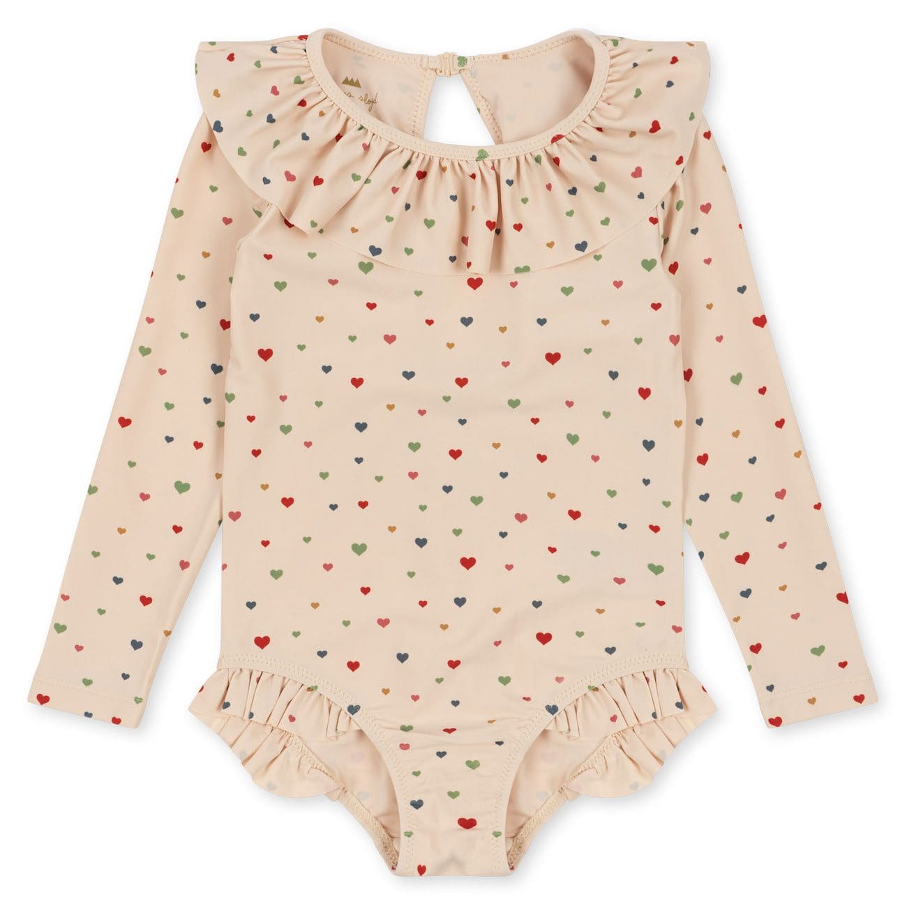 Manura L/S Frill Swimsuit | Multi Hearts – Ivy Babies